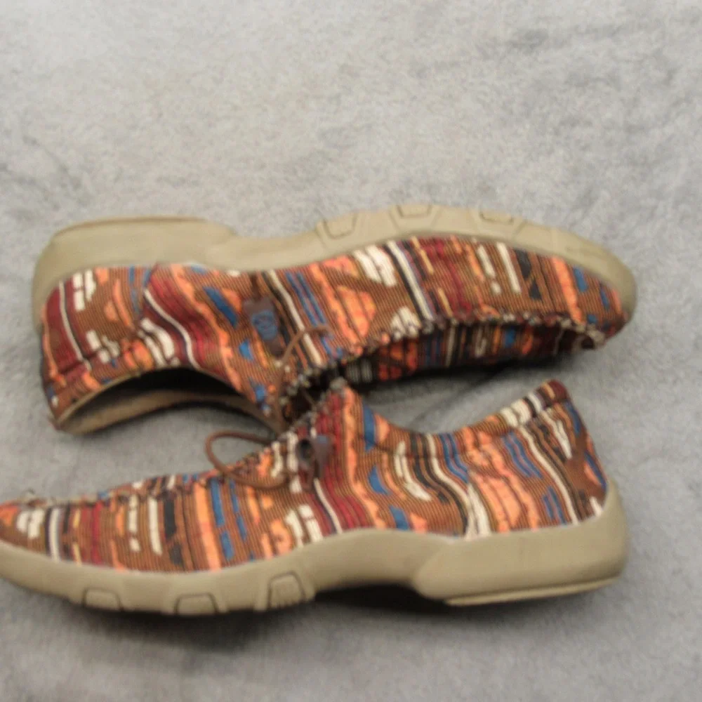 Roper Aztec Mens Shoes 9 Brown‎ Southwestern Slip On Lace-Up Shoes Loafer Casual